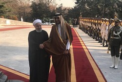 President Rouhani welcomes Qatari Emir in Tehran