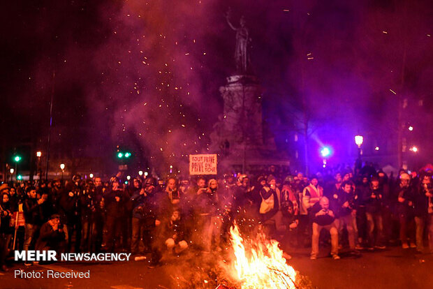 تظاهرات خشونت بار در پاریس‎
