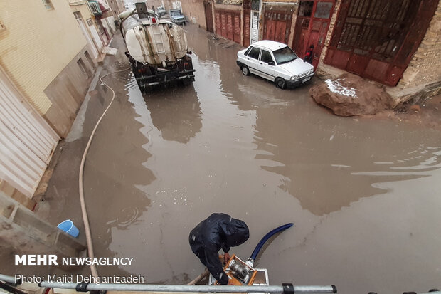 Snow-, rainfall in Yazd prov. 