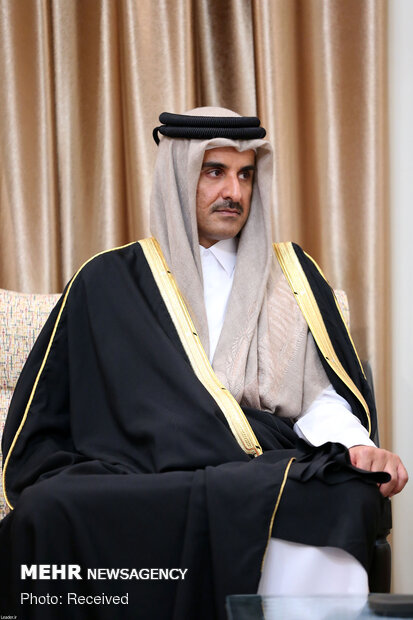 قائد الثورة الإسلامية يستقبل أمير قطر