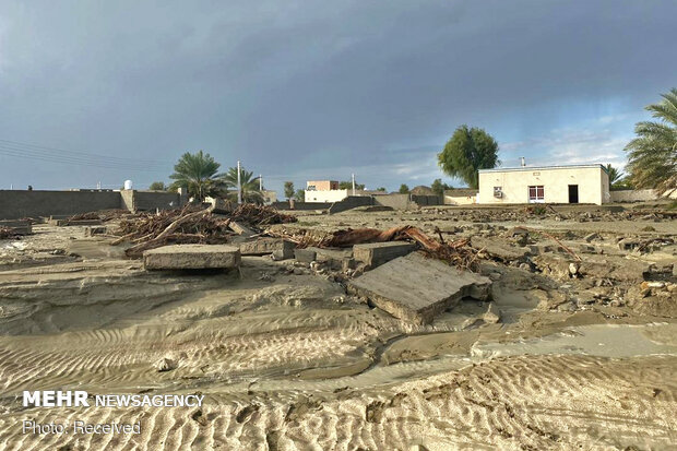 مناطق سیل زده بلوچستان
