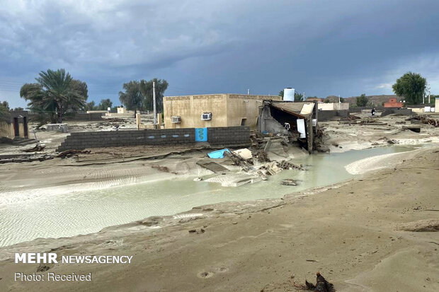 مناطق سیل زده بلوچستان
