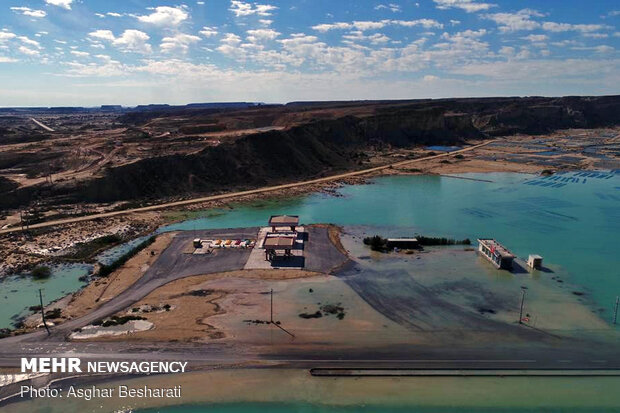 Aerial photos of flood on Qeshm Island