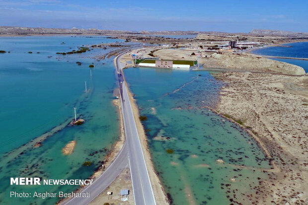 Aerial photos of flood on Qeshm Island