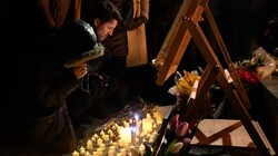 Canadian Prime Minister Justin Trudeau attends a candlelight vigil in Ottawa on Jan. 9, 2020 for victims of the Ukrainian crash. (Photo by the Canadian Press)