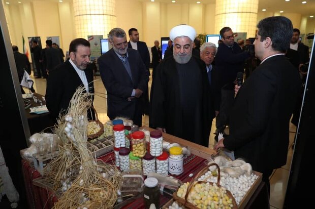 Rouhani pays visit to agricultural achievements expo