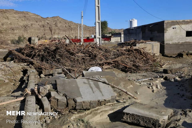 مشاهد المناطق المنكوبة بالسيول في محافظة سيستان وبلوشستان