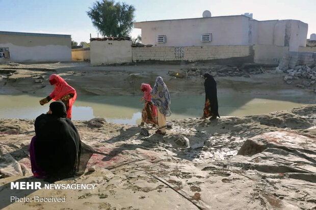 مشاهد المناطق المنكوبة بالسيول في محافظة سيستان وبلوشستان