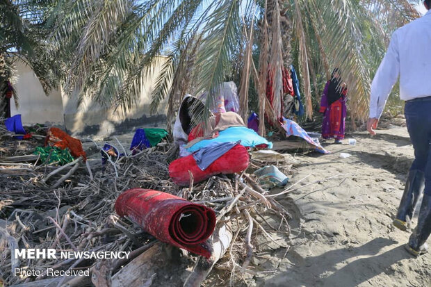 مشاهد المناطق المنكوبة بالسيول في محافظة سيستان وبلوشستان