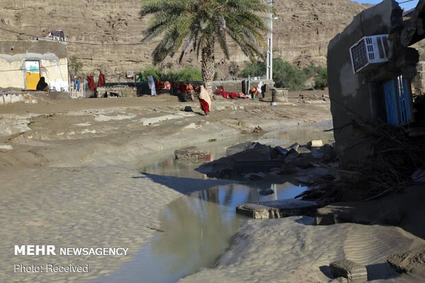 مشاهد المناطق المنكوبة بالسيول في محافظة سيستان وبلوشستان