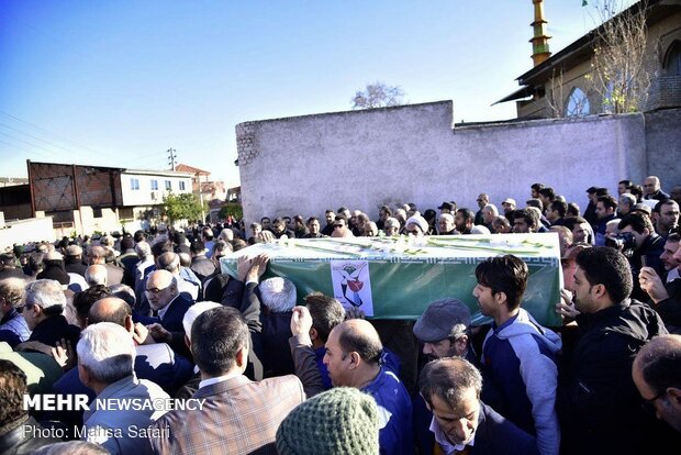 مراسم تشييع عدد من شهداء حادثة سقوط الطائرة الاوكرانية في جرجان