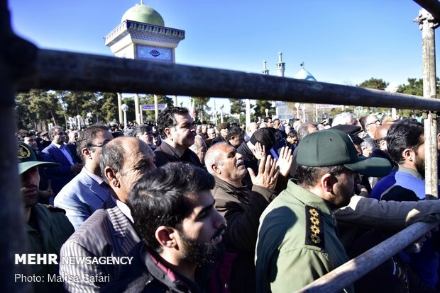 مراسم تشييع عدد من شهداء حادثة سقوط الطائرة الاوكرانية في جرجان