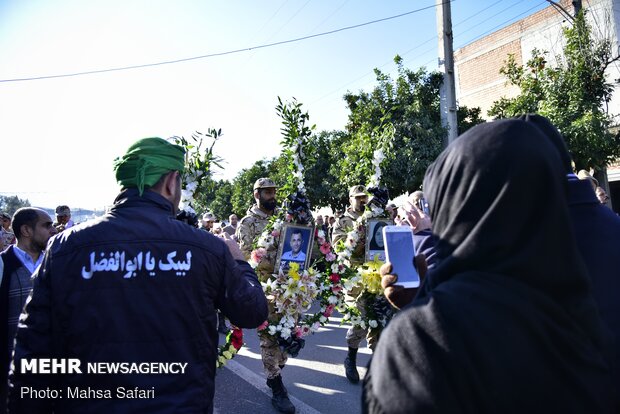 مراسم تشييع عدد من شهداء حادثة سقوط الطائرة الاوكرانية في جرجان