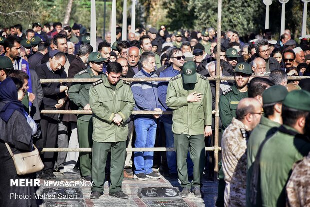 مراسم تشييع عدد من شهداء حادثة سقوط الطائرة الاوكرانية في جرجان