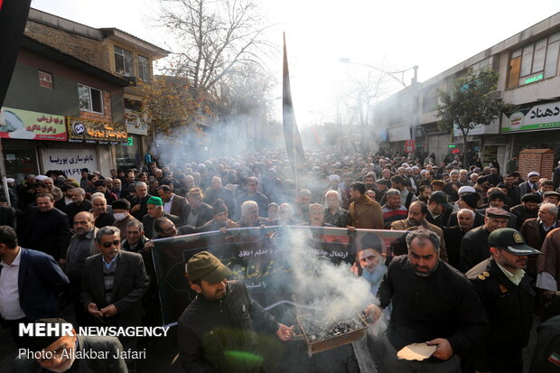 مراسم تشییع و تدفین پیکر «آیت الله میبدی» در گرگان