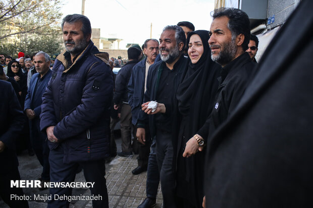 مراسم تشییع پیکر امیرحسین قربانی شهید سانحه هوایی در یزد