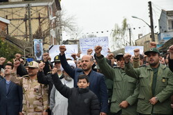 راهپیمایی مردم آستارا در حمایت از سپاه پاسداران انقلاب اسلامی