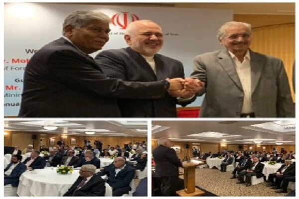 Zarif discusses mutual trade coop. with Indian entrepreneurs, businessmen