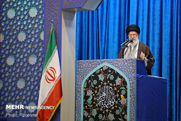 Ayatollah Khamenei in today’s Friday prayers
