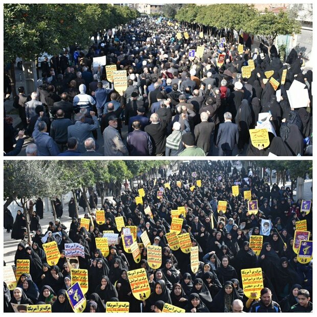 مردم گلستان در حمایت از اقتدار و صلابت نظام راهپیمایی کردند