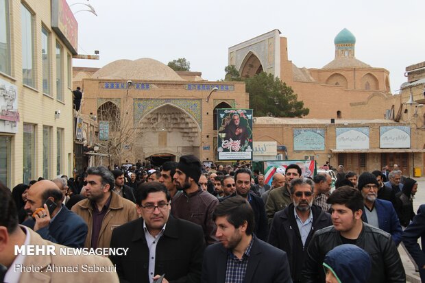 راهپیمایی مردم سمنان در حمایت از سپاه پاسداران انقلاب اسلامی