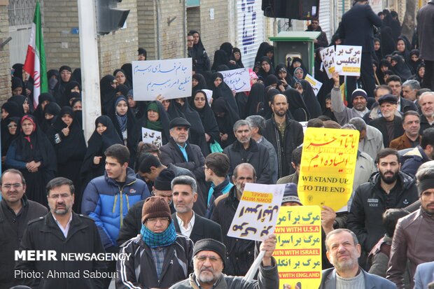 راهپیمایی مردم سمنان در حمایت از سپاه پاسداران انقلاب اسلامی