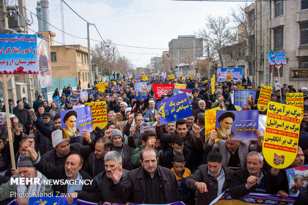 راهپیمایی مردم ارومیه در حمایت از سپاه پاسداران انقلاب اسلامی