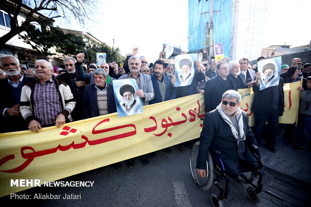 راهپیمایی مردم گرگان در حمایت از سپاه پاسداران انقلاب اسلامی