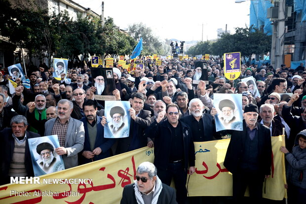 راهپیمایی مردم گرگان در حمایت از سپاه پاسداران انقلاب اسلامی