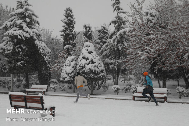 تہران میں شدید برف باری