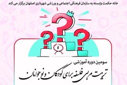 سومین دوره تربیت مربی فلسفه برای کودکان و نوجوانان