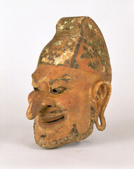 Gigaku Mask of Suiko-o (Drunken Persian King); Nara period, 8th century; Shosoin (The Shosoin Treasures); (On exhibit from October 14 to November 4, 2019 at Tokyo National Museum)