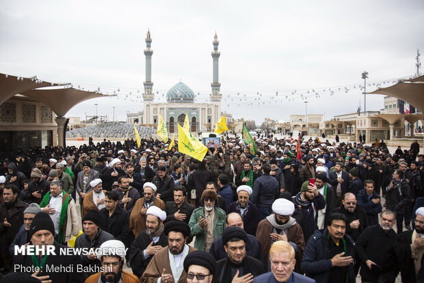 مراسم تشییع حجت الاسلام سید رحمت الله موسوی شهید مدافع حرم در قم