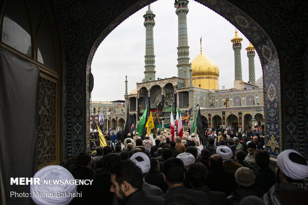 مراسم تشییع حجت الاسلام سید رحمت الله موسوی شهید مدافع حرم در قم