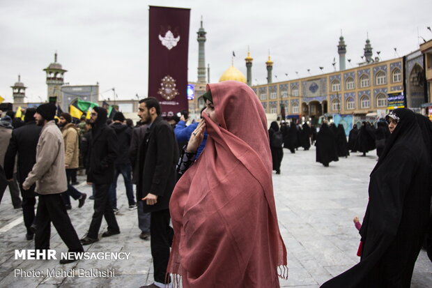 مراسم تشییع حجت الاسلام سید رحمت الله موسوی شهید مدافع حرم در قم