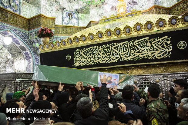 مراسم تشییع حجت الاسلام سید رحمت الله موسوی شهید مدافع حرم در قم