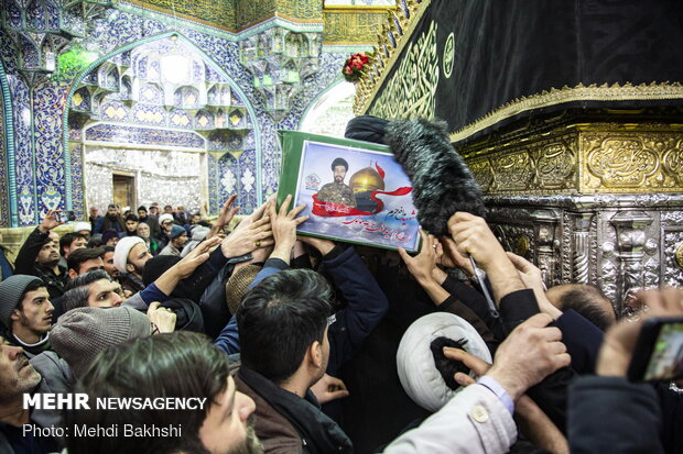 مراسم تشییع حجت الاسلام سید رحمت الله موسوی شهید مدافع حرم در قم