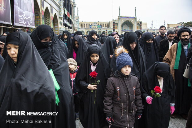 مراسم تشییع حجت الاسلام سید رحمت الله موسوی شهید مدافع حرم در قم