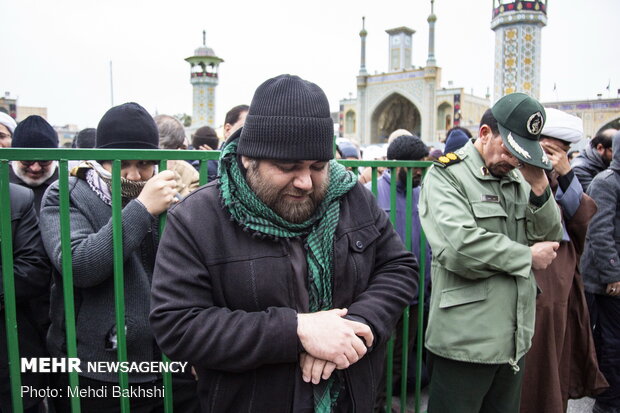 مراسم تشییع حجت الاسلام سید رحمت الله موسوی شهید مدافع حرم در قم