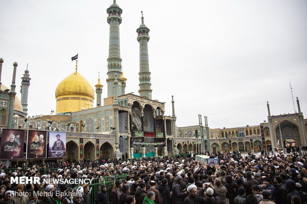 مراسم تشییع حجت الاسلام سید رحمت الله موسوی شهید مدافع حرم در قم