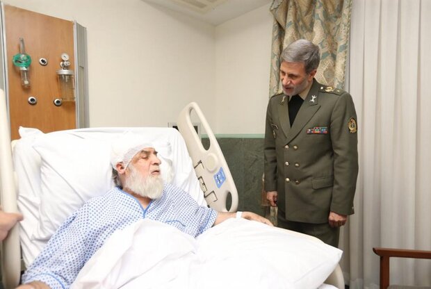 وزیر دفاع از حجت‌الاسلام شهیدی محلاتی عیادت کرد