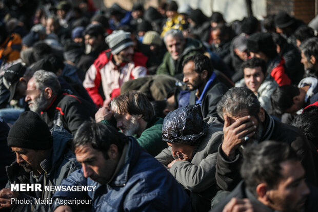 ۳۰هزار معتاد متجاهر در پایتخت جمع آوری شدند