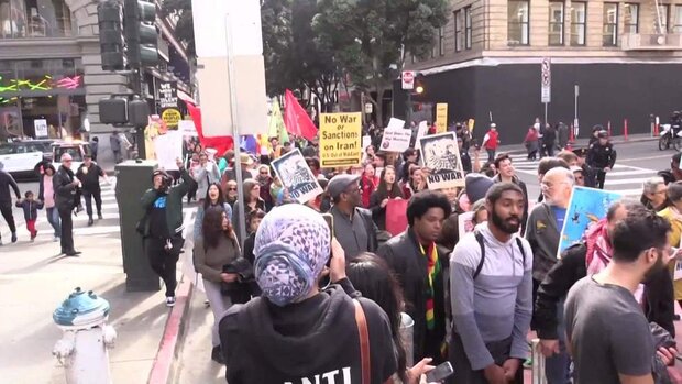 VIDEO: People in San Francisco protest against anti-Iranian war, sanctions