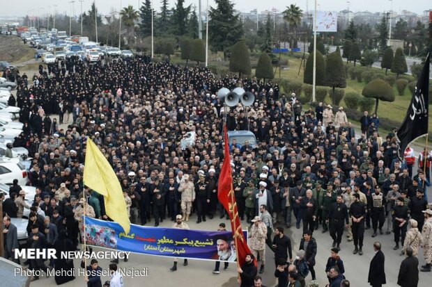 Funeral procession of an unknown martyr in Gilan prov. 