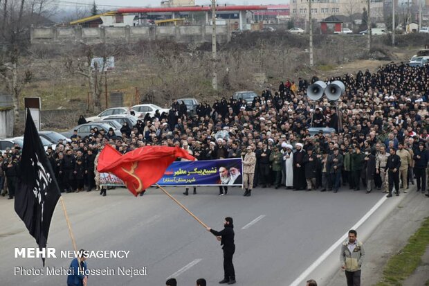 Funeral procession of an unknown martyr in Gilan prov. 