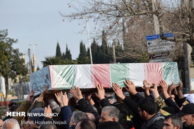 Funeral procession of an unknown martyr in Gilan prov. 