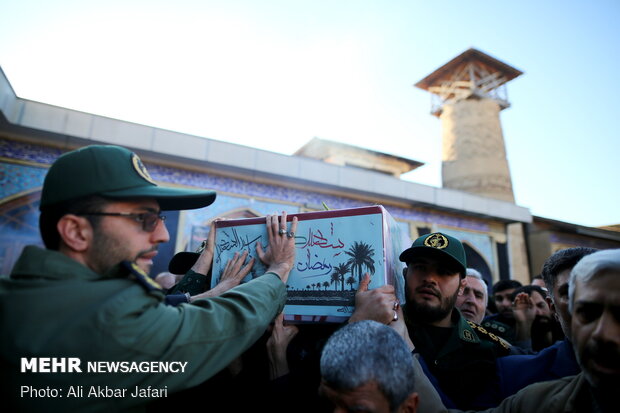 تشییع شهید گمنام دفاع مقدس در گرگان‎