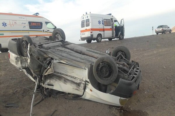 تصادف در جاده بافق ـ بهاباد یک کشته و ۴ مصدوم برجا گذاشت