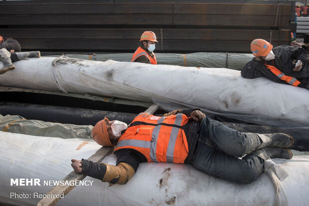 روند ساخت بیمارستان 10 روزه چینی