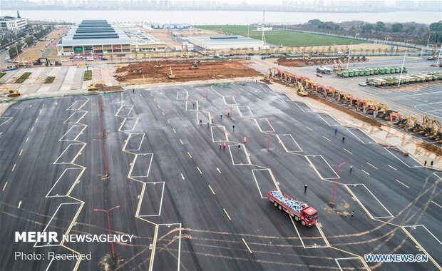 روند ساخت بیمارستان 10 روزه چینی